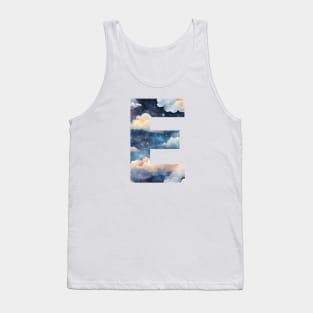 A pattern of cloud shapes filling the letter e Tank Top